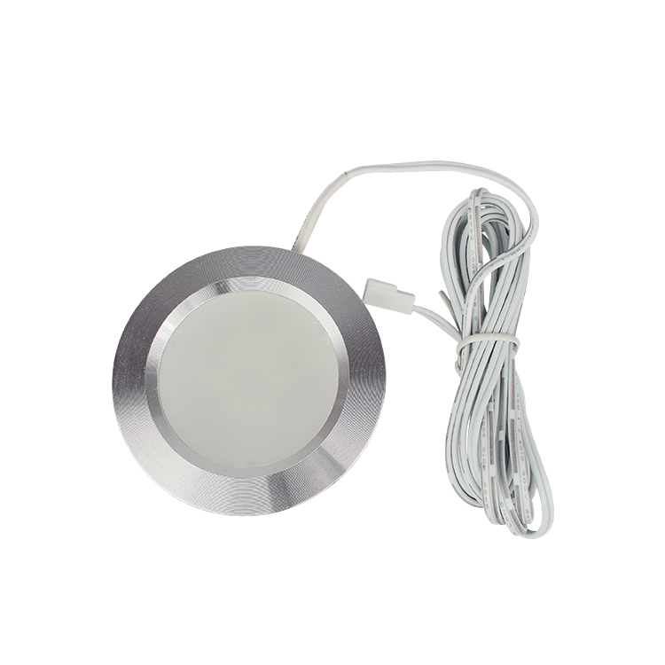 Modern 12V DC 3W LED Puck Light Warm White Aluminum Shell for Kitchen Counter Cabinet Lighting Product Category Cabinet Lights