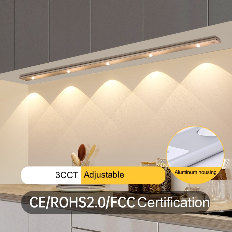 Magnetic Easy Installation Rechargeable Wireless LED Induction Lamp LED Cabinet Lamp