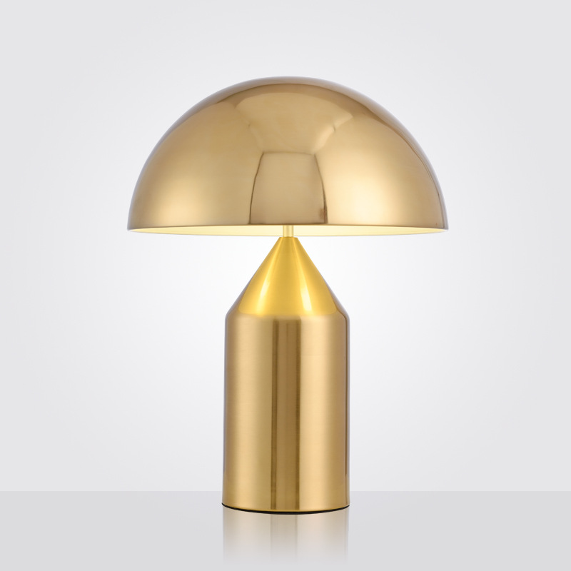 Mushroom Design Desk Lamp Metal Gold Black White Living Room Study Hotel Bedroom Bedside Lighting Desk Lamp