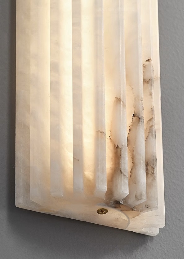 Langchu Spanish Gear-inspired Marble LED Wall Sconce Modern Minimalist Designer Bedside Lamp Living Room Accent Walls Entryways