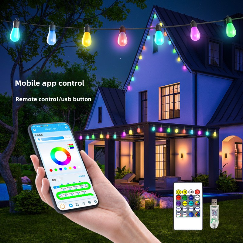 Holiday Lighting Led Bulb String Pixel Led Light Waterproof Dmx Rgb Multi Colour String Christmas Led Bulb String Light IP67
