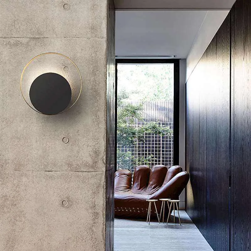 Modern Wallbathroom Vanity Fixture Black Sconce LED Indoor Wall Lights