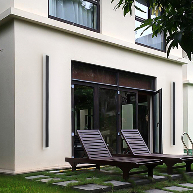 Modern Strip Wall Lamps Indoor Outdoor Aluminum Acrylic Wall Bar Ceiling Lights