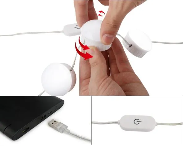 Wholesale Makeup Mirror Vanity LED Light Bulbs Kit Display