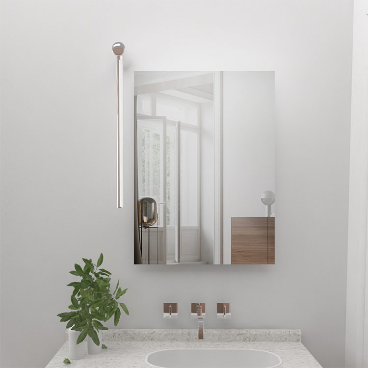 Chrome Finish IP44 Bathroom Vanity Light Front Mirror