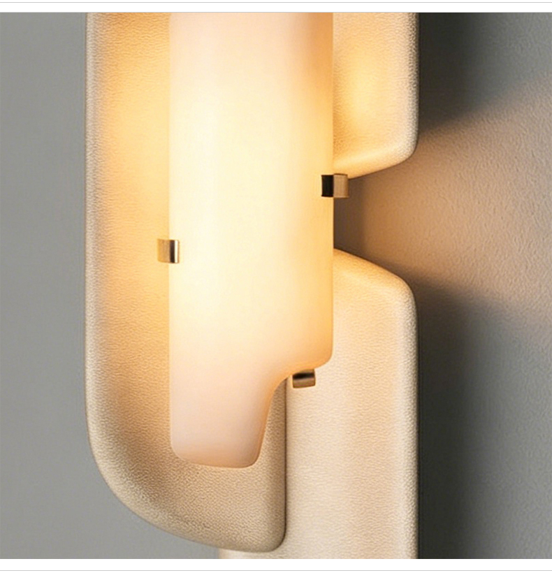 French-style Light-Luxury Construction for Living Dining Bedrooms Studies Wabi-Sabi Designer LED Wall Sconce Marble
