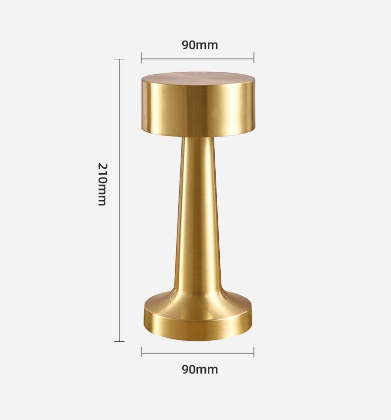 Modern Luxury LED Table Lamp Rechargeable Cordless Touch Desk Light With Metal Shade Home Decor for Restaurant &amp; Living Room