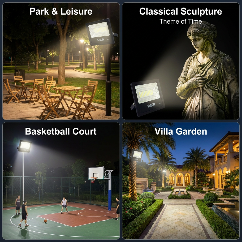IP66 LED Floodlights 50 Watt Daylight 5000K SMD 5730 Aluminum for Outdoor Hotel Sculpture Lighting