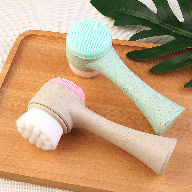Eco Friendly Biodegradable Korean Facial Cleansing Brush Silicone Massage Brushes for Deep Cleaning