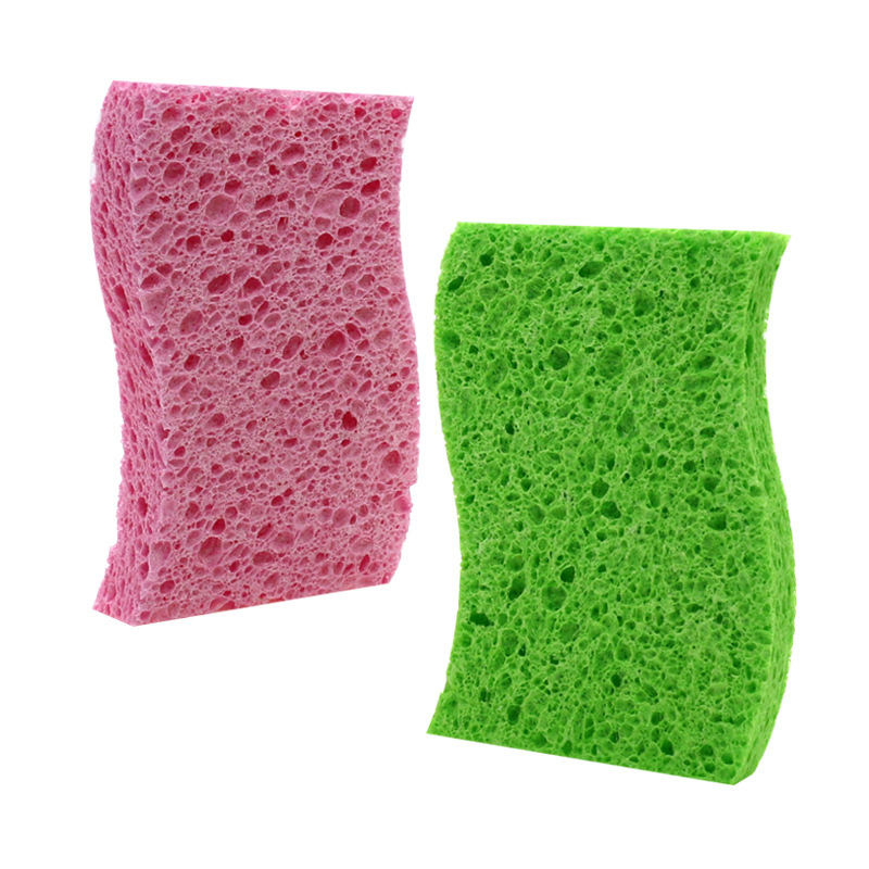 Esun Multicolor Eco Friendly Kitchen Sponge Natural Sponges for Dishes Compressed Wood Pulp Sponges Without Scratching