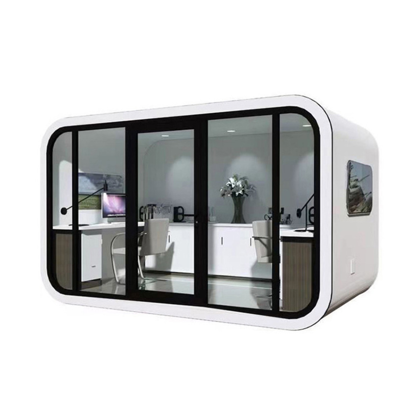 Modern Prefabricated Portable 20FT 40FT Office Pod Soundproof Container Home Apple Cabin