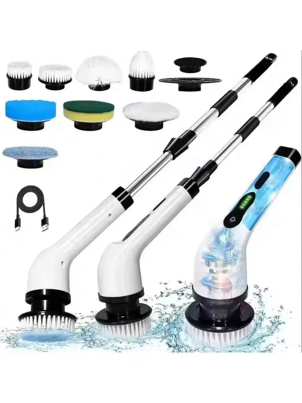 Compact Nine in One Separate Brush Head Cleaning Brush for Home Use