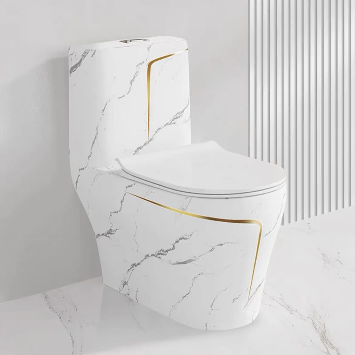 Hot Selling Bathroom Wc Inodoros Water Closet Custom Gold Green Marble Sanitarios Commode Color Wc Toilet