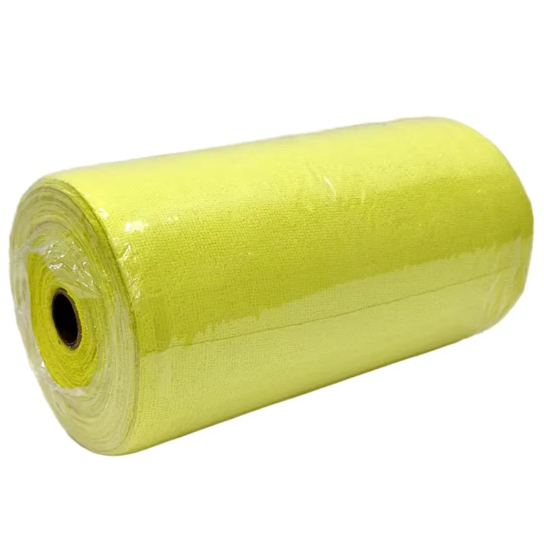 Microfiber Plain Style Reusable Cleaning Cloth Roll for Bathroom Car Kitchen Usage