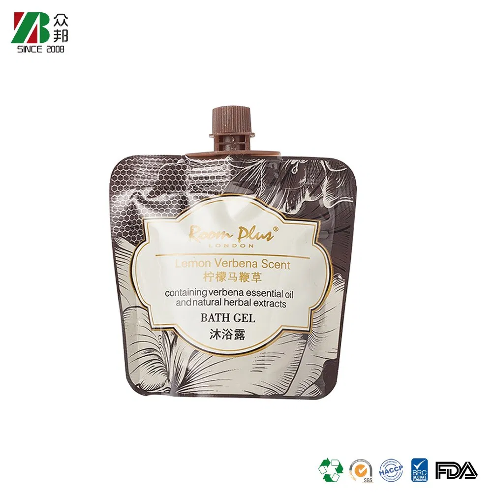 High Quality Custom Printed Hand Sanitizer Detergent Plastic Stand up Spout Bag