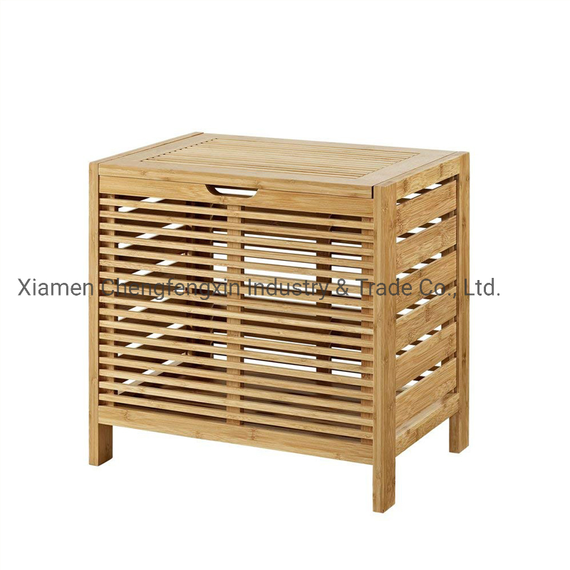 Eco-Friendly Bamboo Laundry Hamper with Stylish Hinged Lid