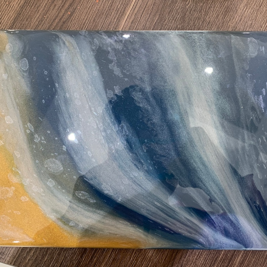 Epoxy Mirror with Flash Paint Finish