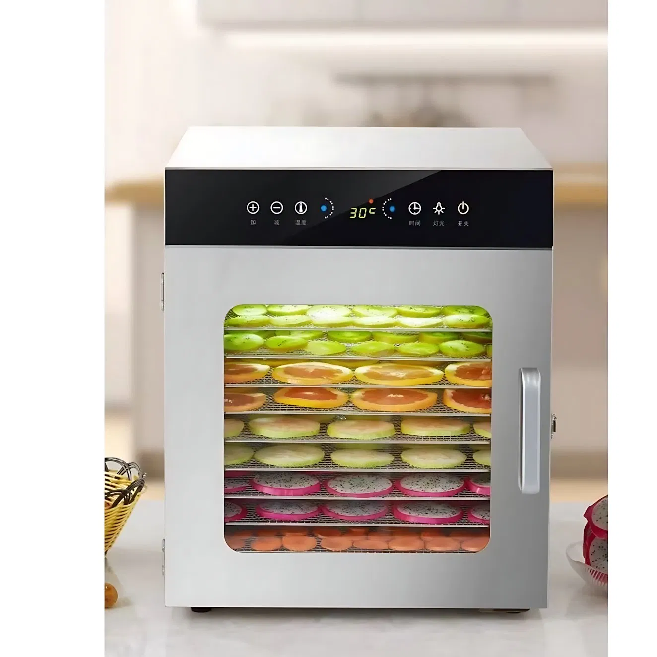 Electric Fruit Dryer Machine with Energy Efficient Heating Element