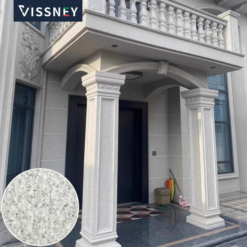Vissney Exterior Carrara Stone Paint Environmentally Safe Decorative Finish