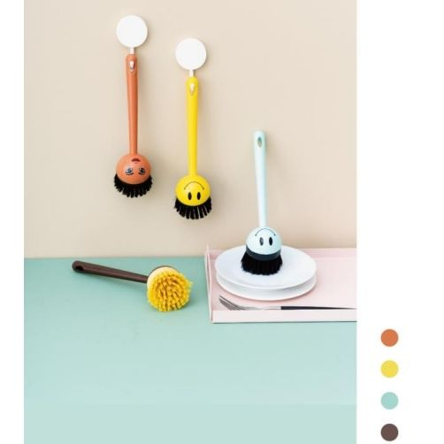 Household Cheap Basic Kitchen Dish Washing Scrubbing Sink Cleaning Brush with Long-Handle