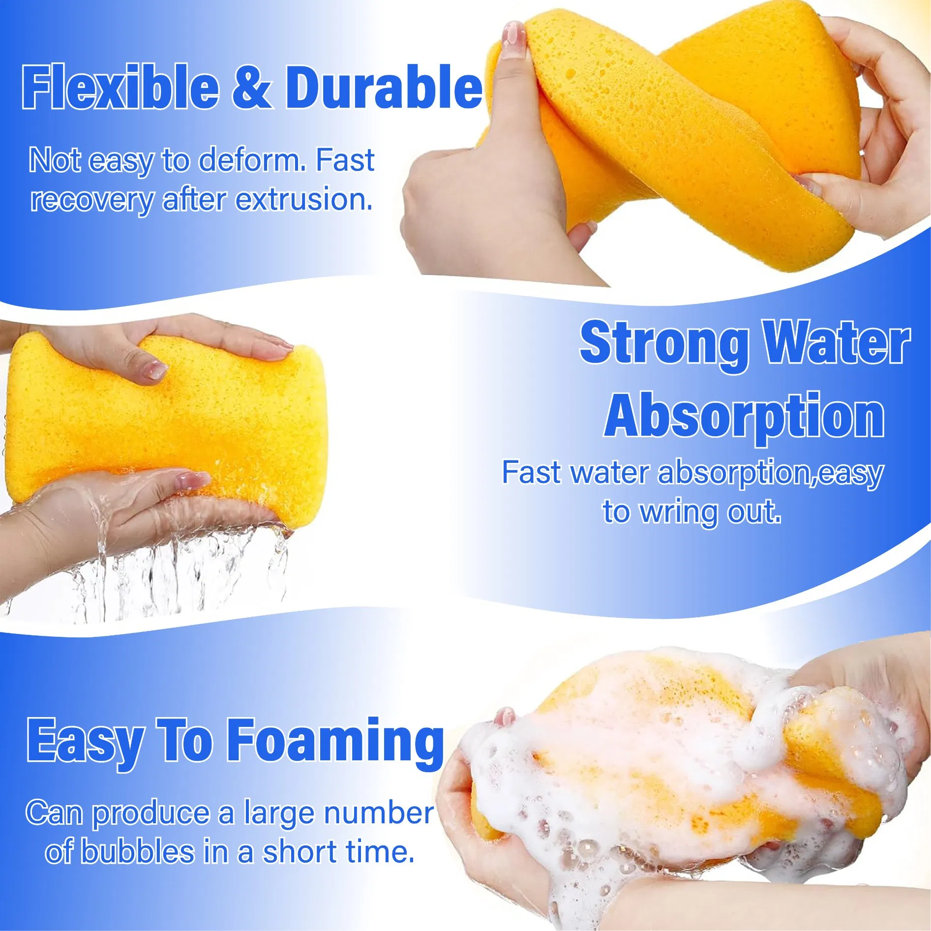 Eco Friendly Compressed Cellulose Sponge Kitchen Dish Washing Cleaning Sponge