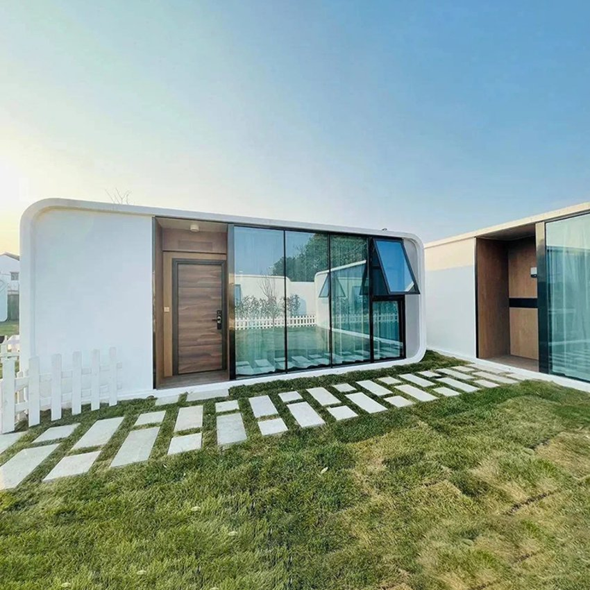 Outdoor Modern Prefab Tiny House Mobile Office Pod Apple Cabin Container Home