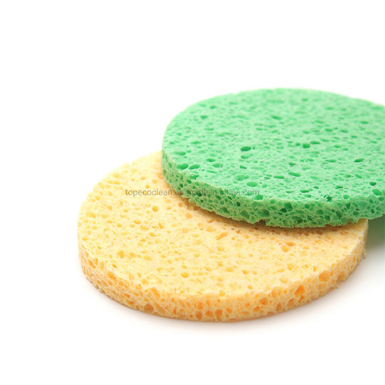Topeco Face Cleaning Compressed Wood Pulp Biodegradable Facial Cellulose Sponge
