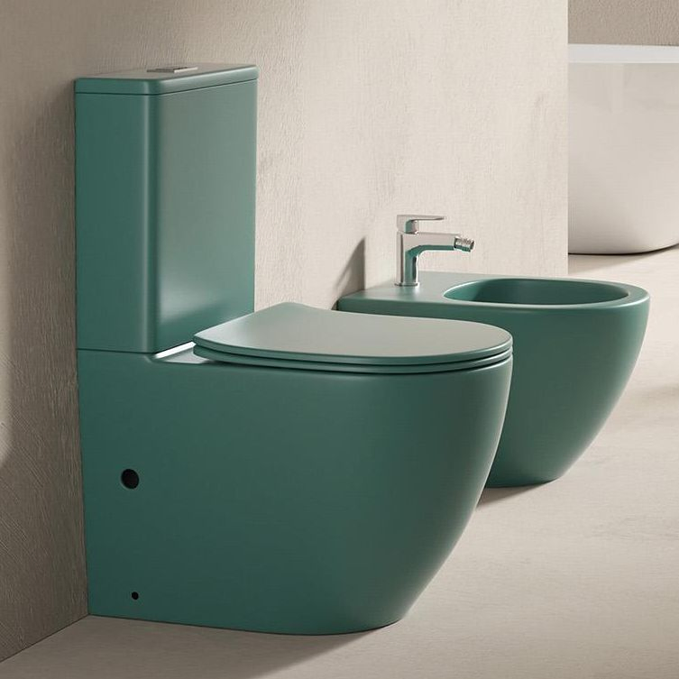 Customizable Bathroom Ceramic Matt Pink/Red/Yellow/Orange/Green Two Piece Ceramic Toilet with CE/Watermark