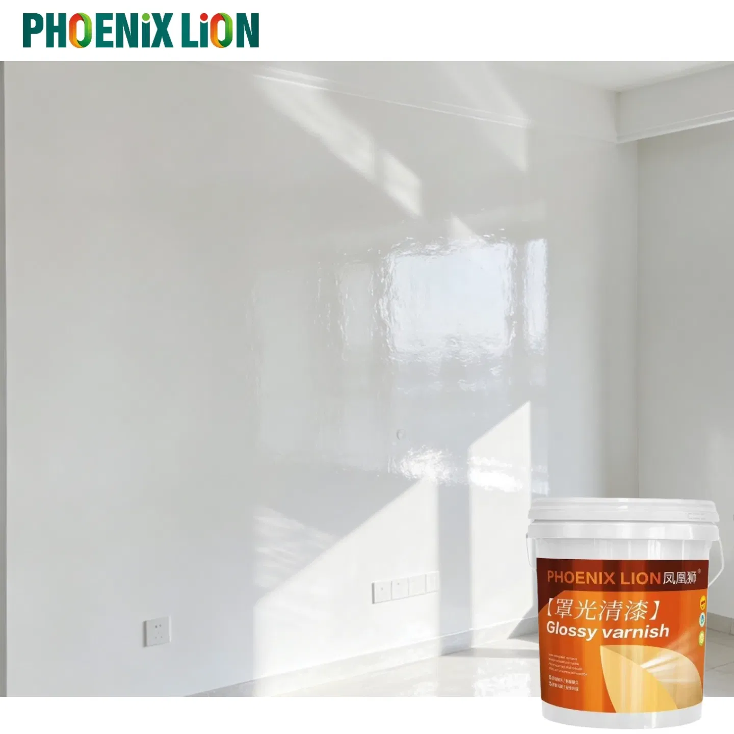 Phoenix Lion 15kg Water-Based Glossy Varnish - Superior Finish From Dongguan