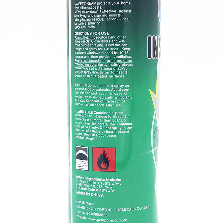 Household Insecticide Spray Indoor Wipe out Cockroach Ant Fleas Chinese Manufacturer