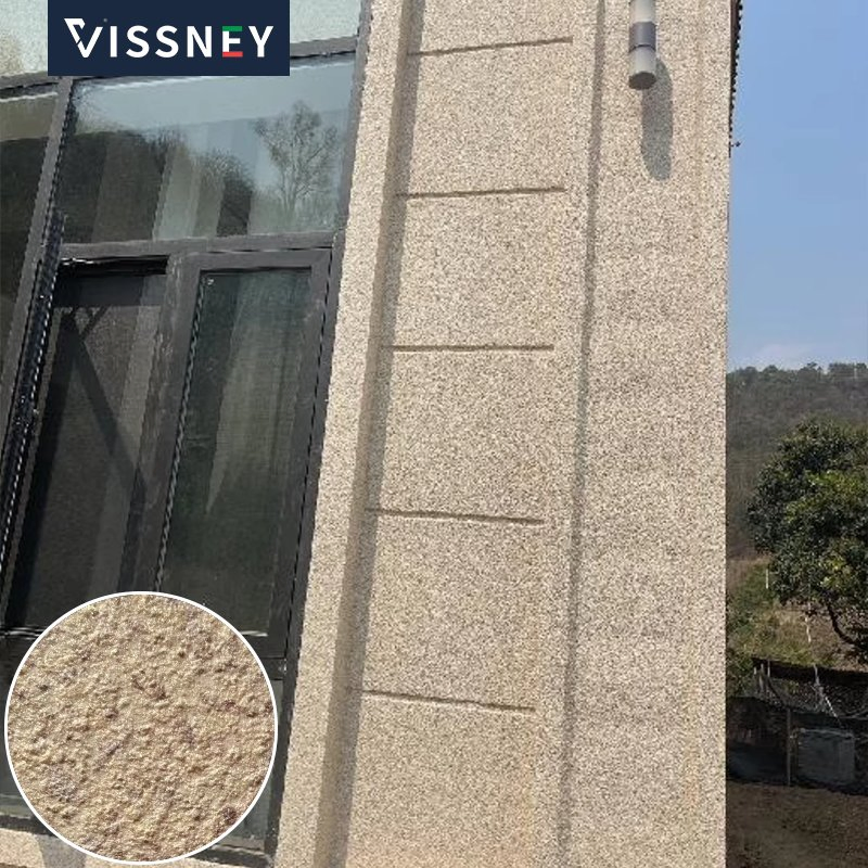 Vissney Exterior Carrara Stone Paint Sustainable Water-Based Building Finish