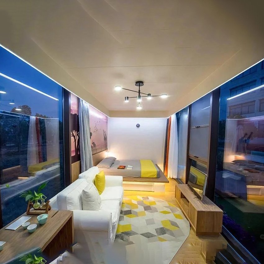 Outdoor Modern Prefab Tiny House Mobile Office Pod Apple Cabin Container Home