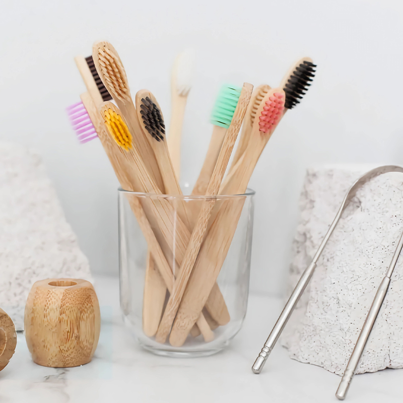 Best Eco Friendly Bamboo Toothbrush Adult Biodegradable Soft Bristle Natural Dental Cleaning Tool