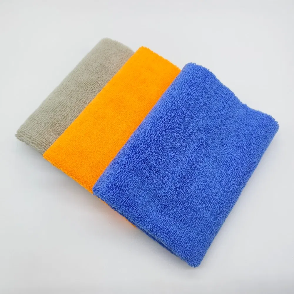 Microfiber Long-Short Pile Cleaning Cloth for Car Polishing and Washing, Drying, Cutting Edgedesign, Lint-Free and Durable, Reusable