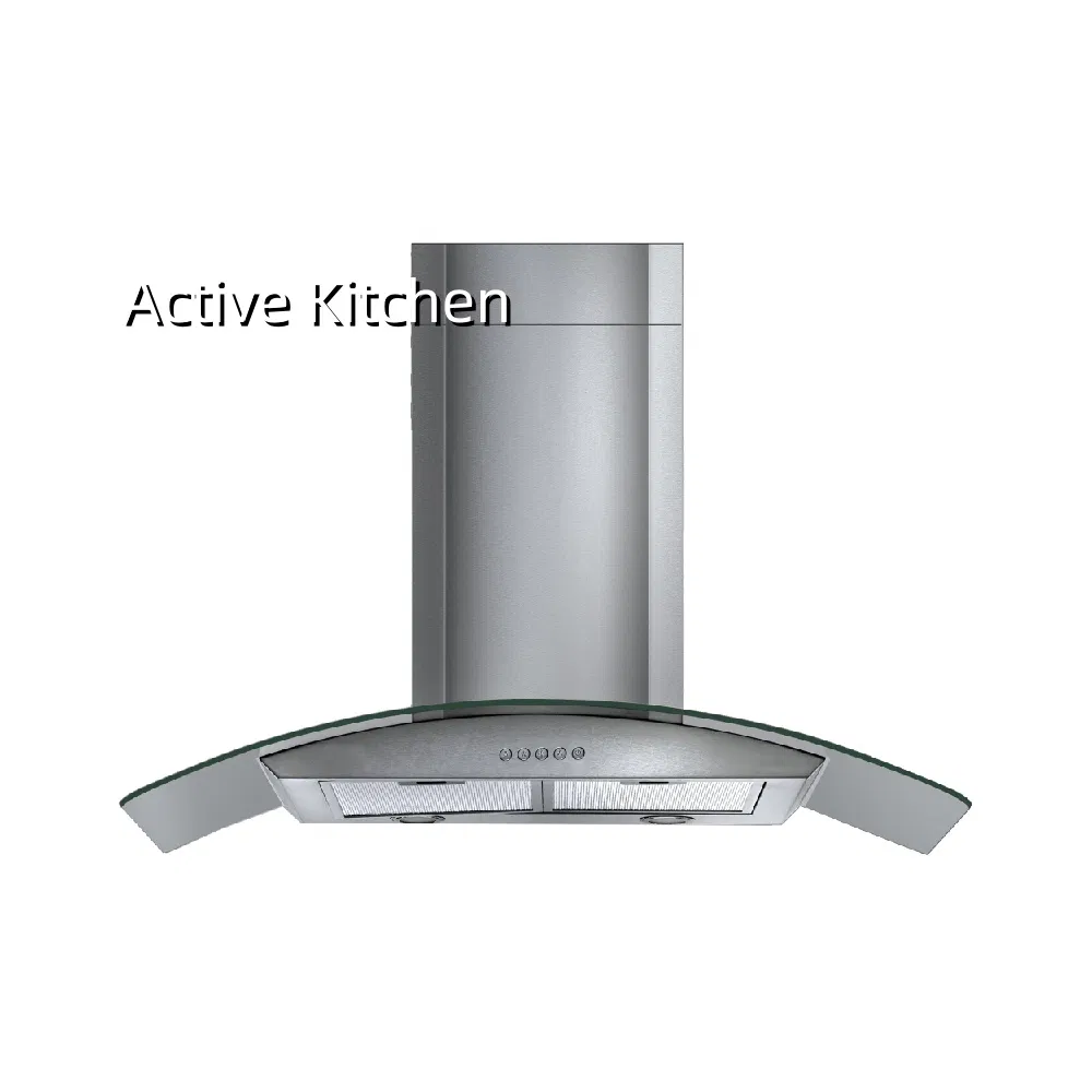 Sleek Energy Efficient Glass Hood for Modern Kitchen Range