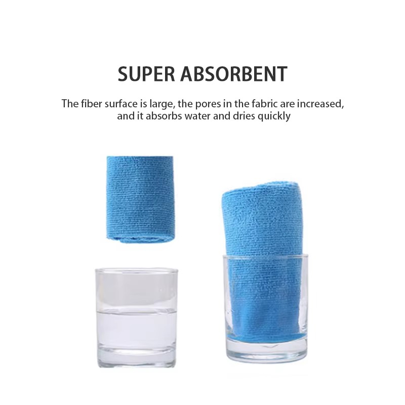 Colorful Soft Absorbent Dish Wash Rgas Microfiber Polishing Cleaning Towel for Car and Vehicle Care Floor Drying Kitchen Towel