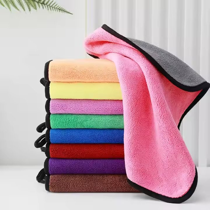 High Quality Thicken Microfiber Car Detailing Polishing Water Absorbent Coral Fleece Cleaning Towel