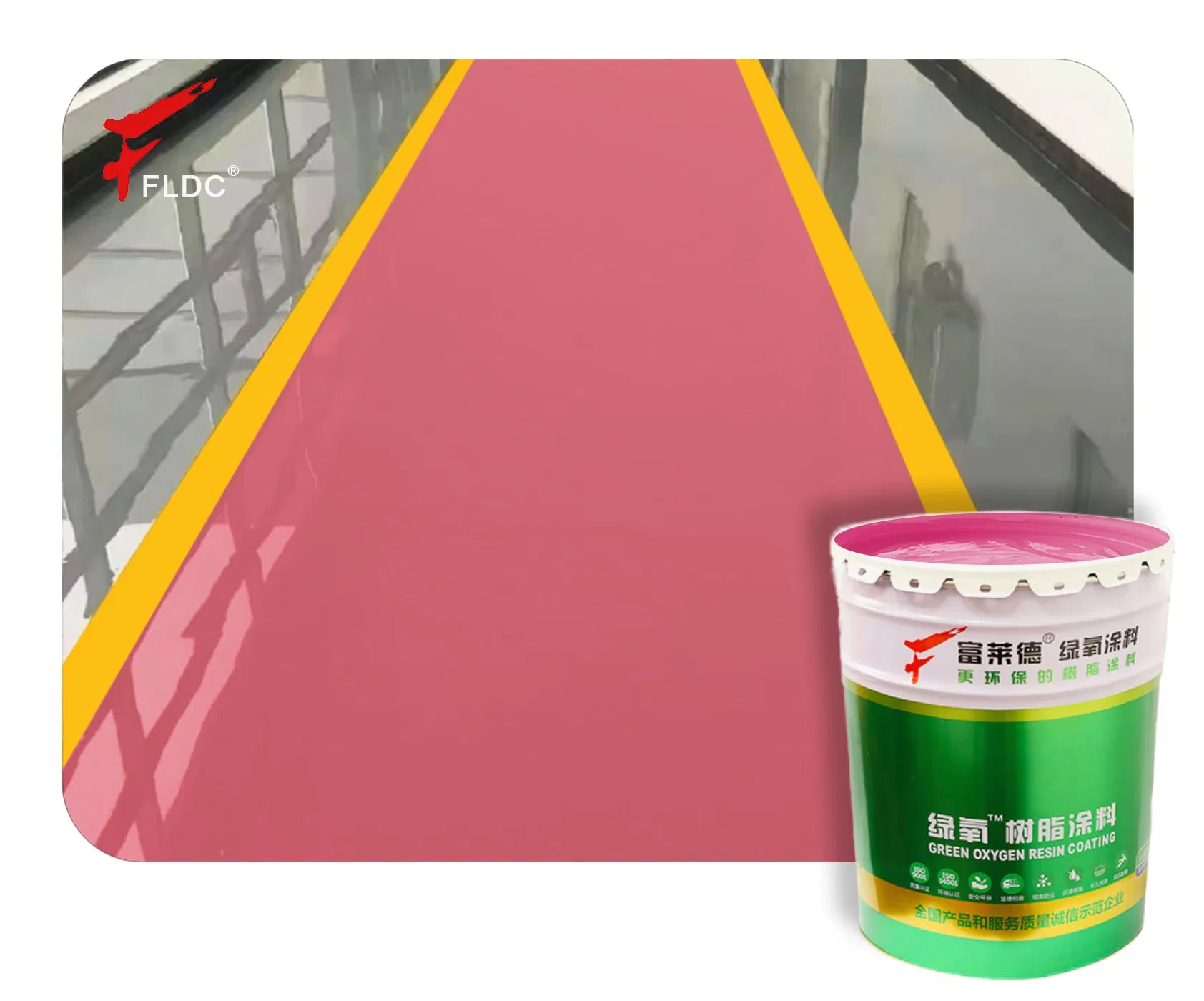 Fulaide Environmentally Friendly Chemical Resistant Self Leveling Epoxy Finish Garage Floors Coatings