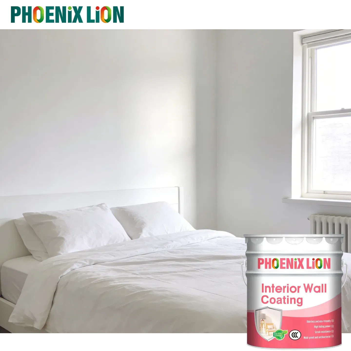 Phoenix Lion 20kg Interior Wall Paint Coating - Vibrant Finish