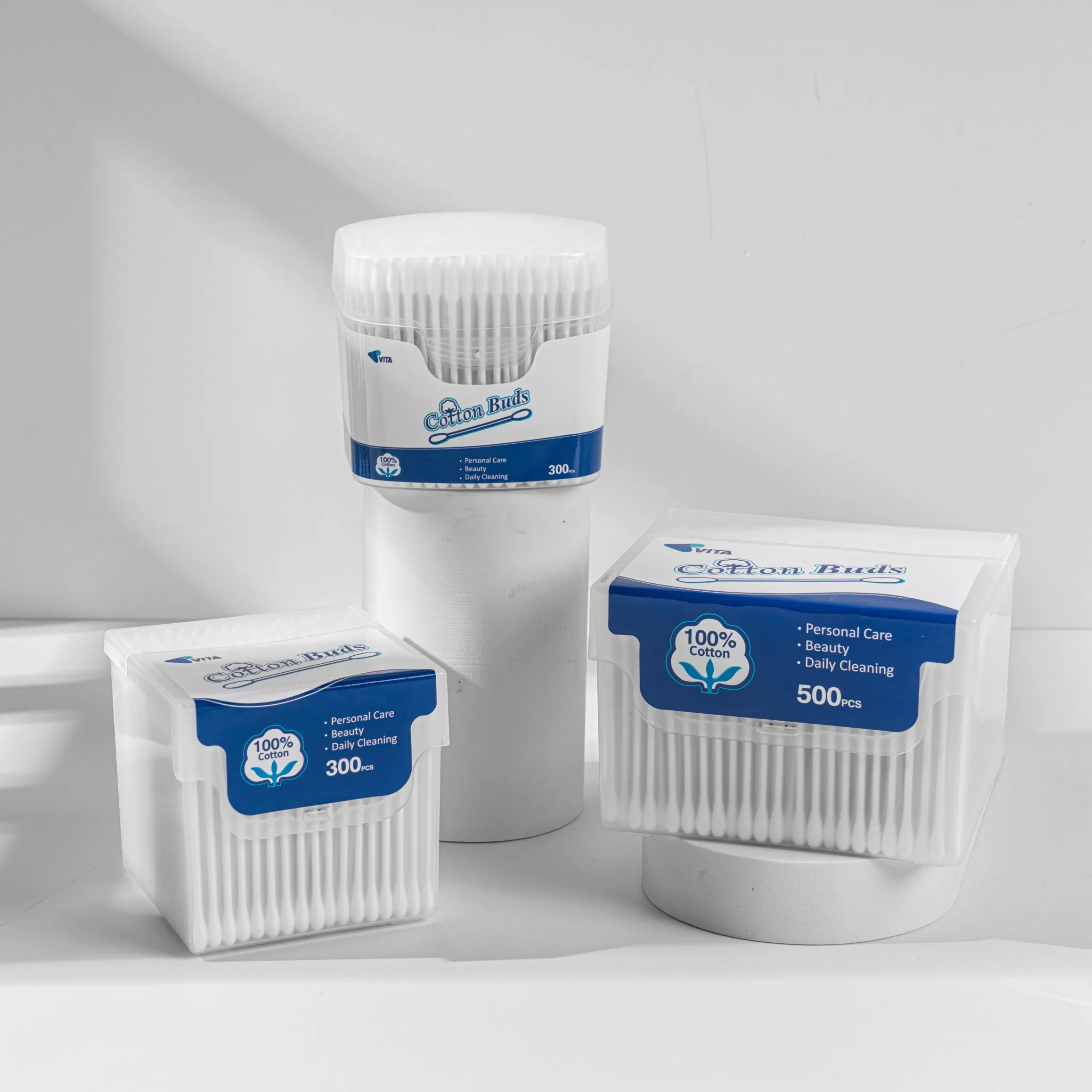 300 PCS Biodegradable Cotton Buds for Gentle Cleaning and Care