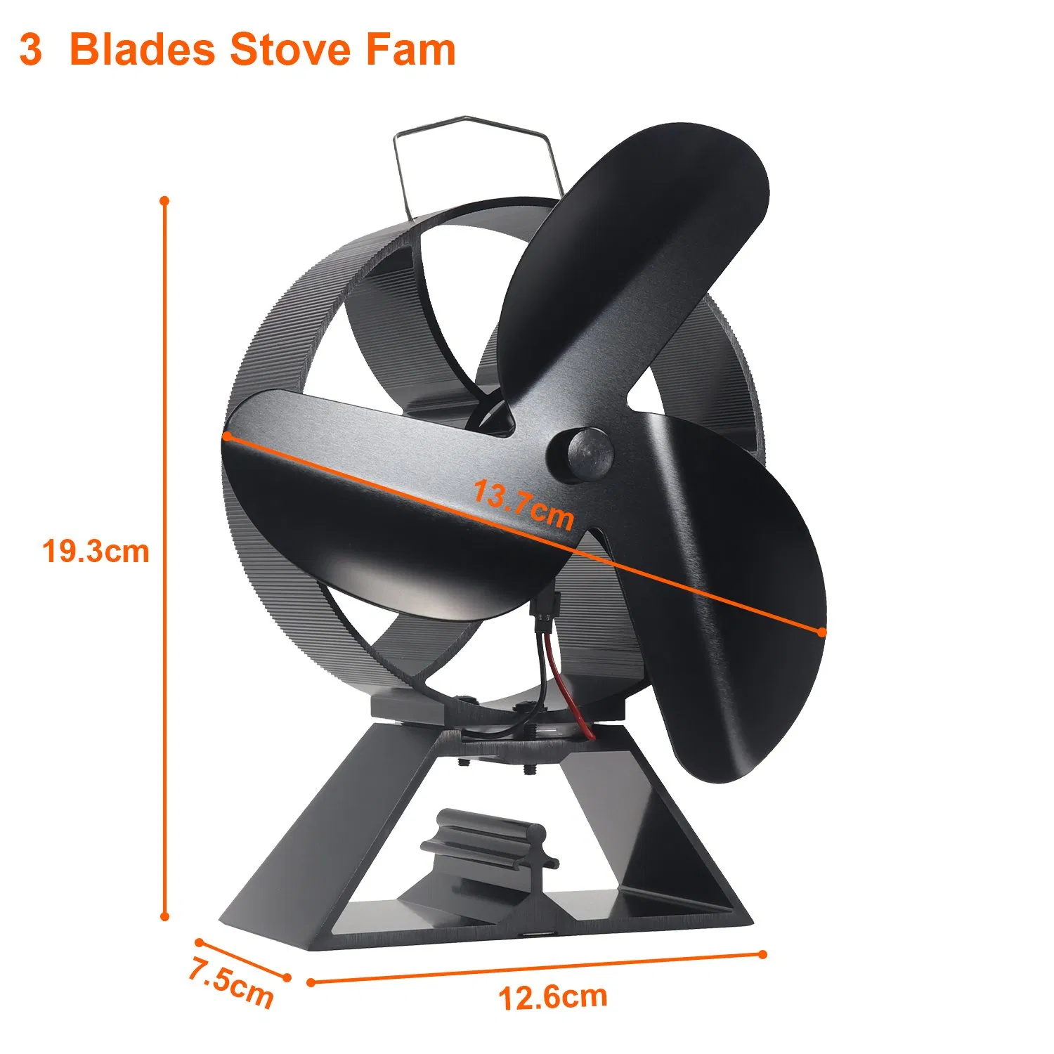 Superior Quality Stove Fan Heat Powered Wood 5 Blades Low Noise Eco-Friendly Promote Hot Air Circulation in Winter