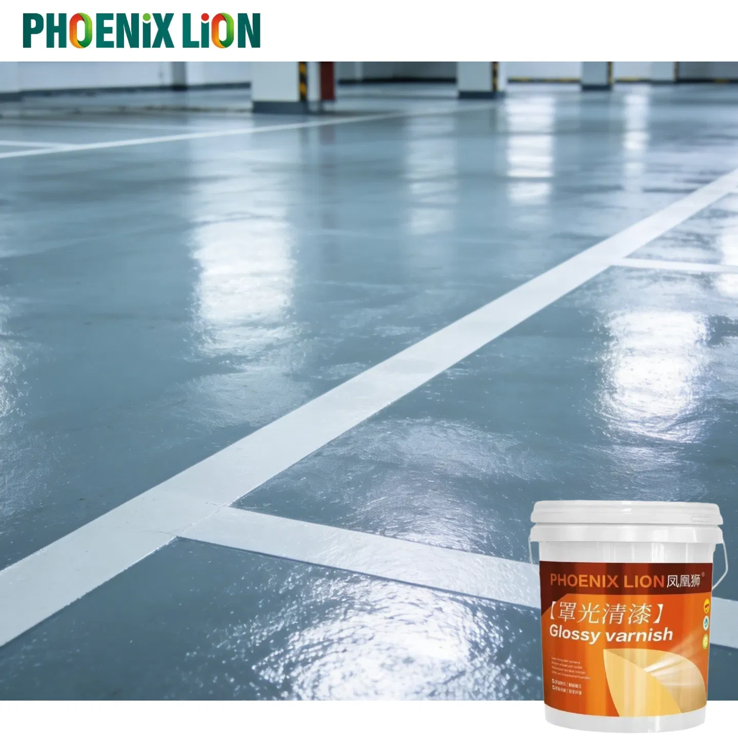 Phoenix Lion Water-Based Glossy Varnish 15kg - Exceptional Gloss Finish