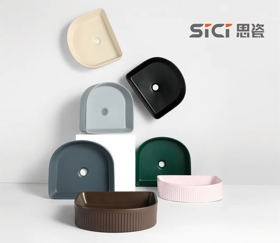 Sanitary Ware Bathroom Basin Color Green Colorful Art Basin