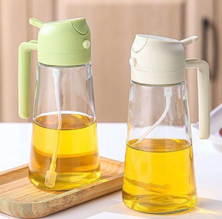 2-in-1 Olive Oil Sprayer Bottle Oil Dispenser with Pourer for Cooking