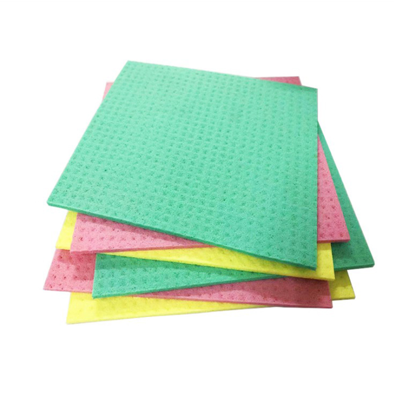 Reusable Biodegradable Cellulose Sponge Cleaning Cloths Eco Friendly Absorbent Dish Cloth