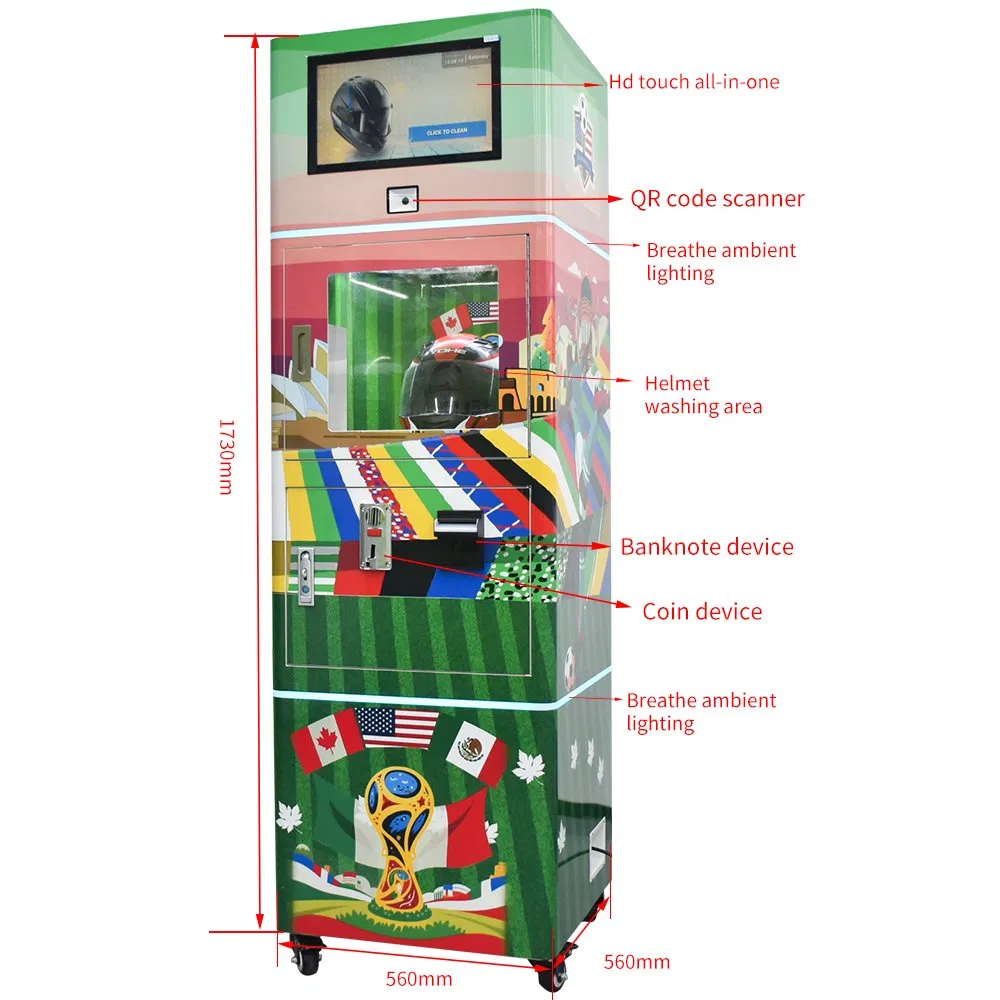 Eco-Friendly Helmet Cleaning Vending Machine for Sustainable Practices