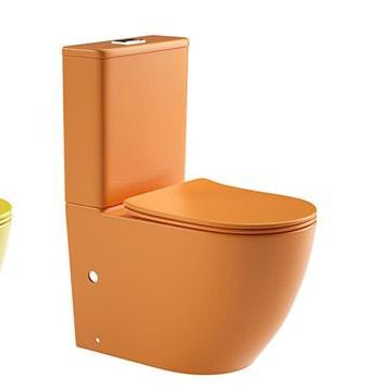 Customizable Bathroom Ceramic Matt Pink/Red/Yellow/Orange/Green Two Piece Ceramic Toilet with CE/Watermark