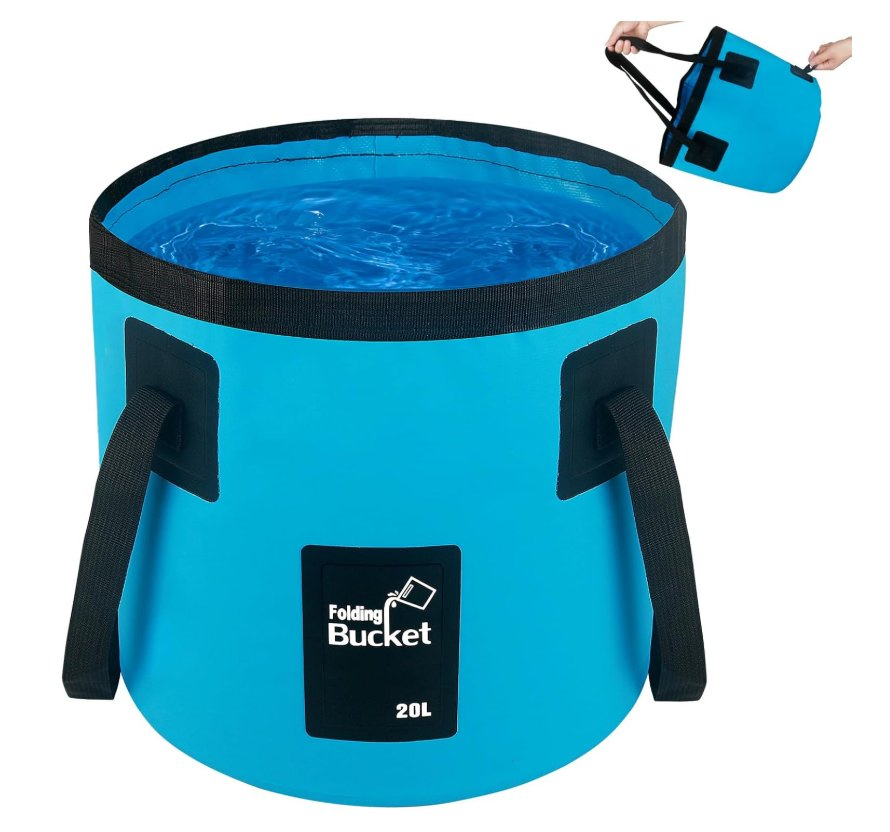 5 Gallon Car Wash Bucket Foldable Water Storage Container Collapsible Bucket
