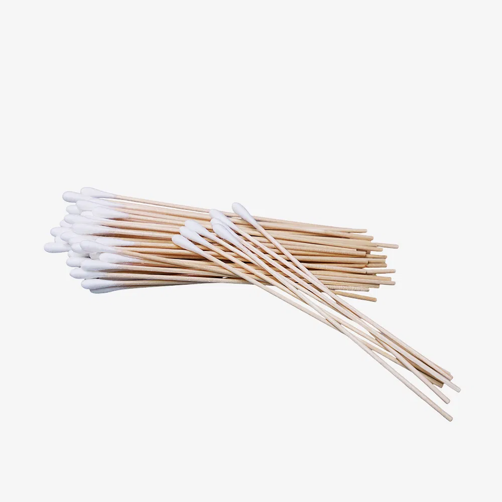 Biodegradable Organic Baby Cotton Swabs Wooden Cotton Buds for Safety Ear Cleaning