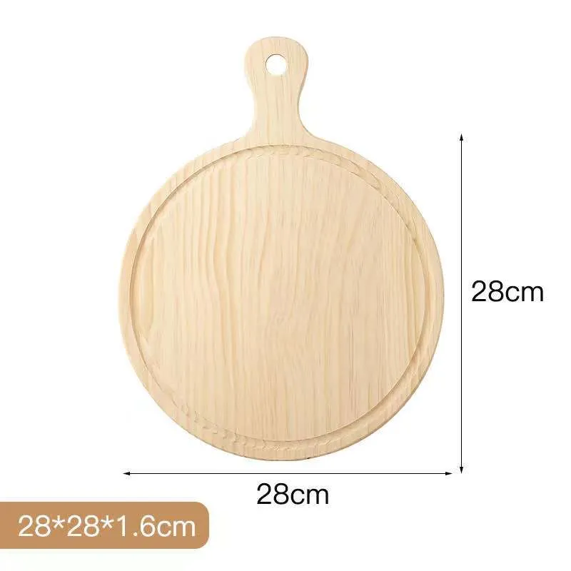 Pine Round Pizza Tray 4